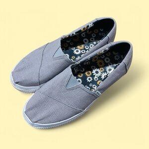 TOMS Alpargata Indio Slip On  Womens Grey Sneakers Casual Shoes Women’s 6